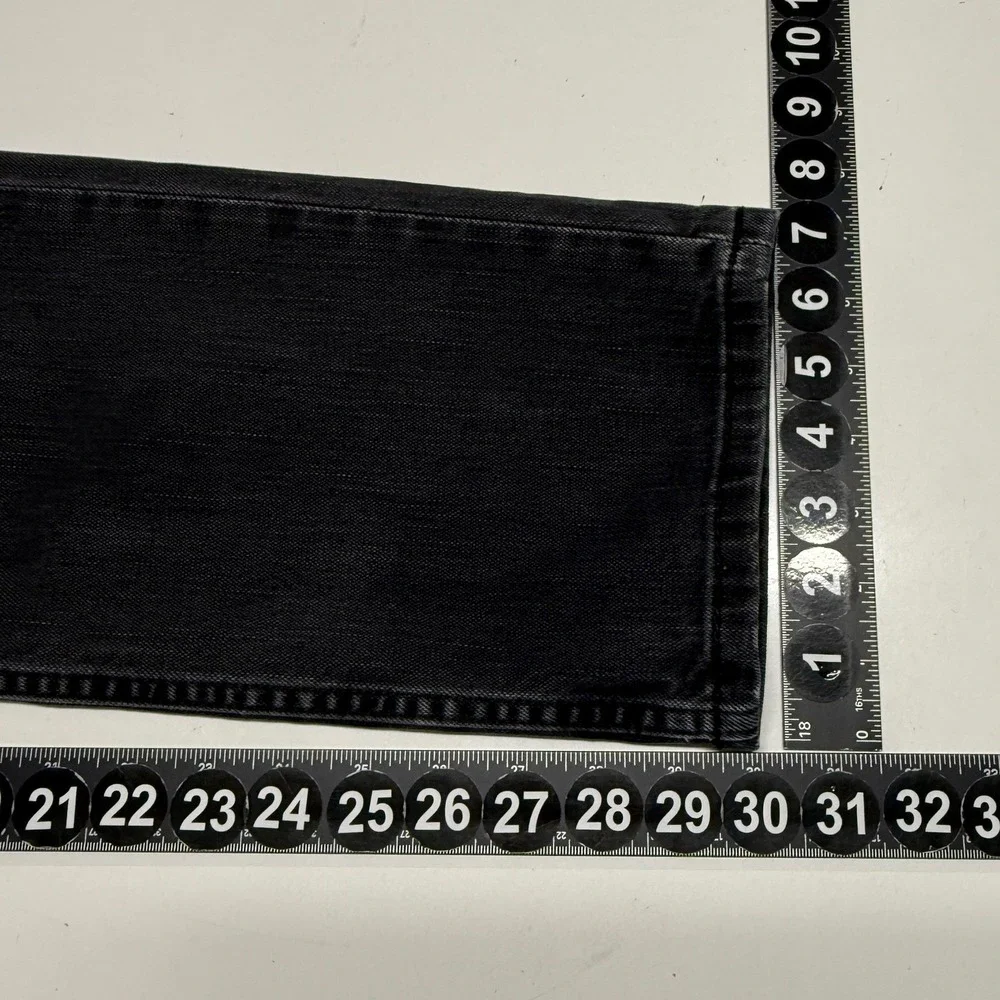 Levis 511 Jeans Men 38x30‎ Black Denim Slim Fit Stretch Dark Wash Faded